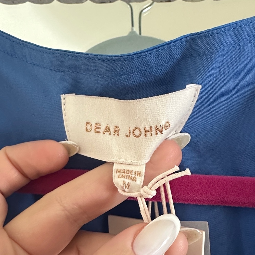 Dear John Sapphire Capri Blue Maxi Satin Dress - Picture 6 of 8
